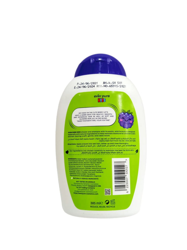 Ever Pure Kids Cute Berry Bath & Shampoo 385ml