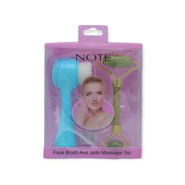 Note Face Brush And Jade Massager Set