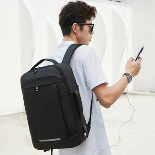 bags for men backpack for men bags for school laptop backpack - Waterproof - USB Port - RAL2218 Black