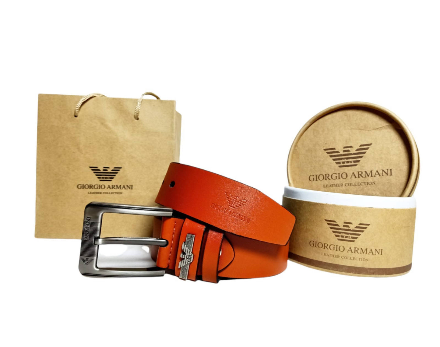 men leather belt armani branded