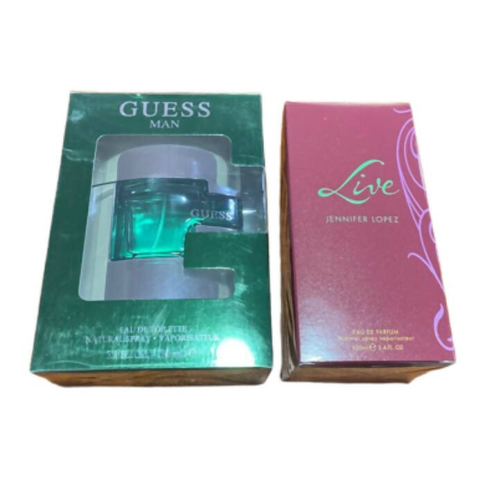 Jennifer Lopez Live Eau De Parfum For Women 100ml + Guess Green Eau De toilette For Men 150ml