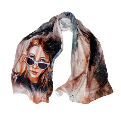 Crepe Chiffon Veil - Multi Color Chiffon Scarf 1010