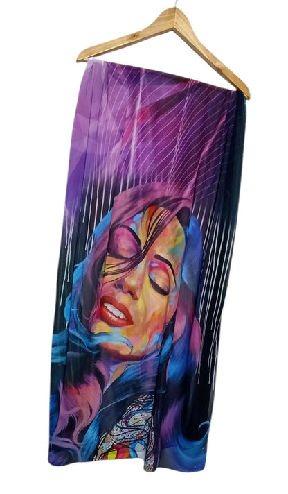 Crepe Chiffon Veil - Multi Color Chiffon Scarf 1007