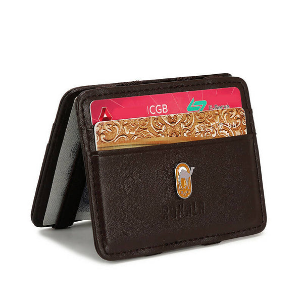 Men s Leather Bifold Cash Strap Cardholder Wallet Rahala RA108