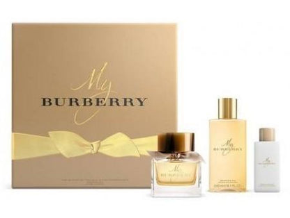 Burberry My Burberry 3-Piece Set Eau De Parfum 90ml + Leite Corporal 75ml + Eau De Parfum 7,5ml Coffret - O2morny.com