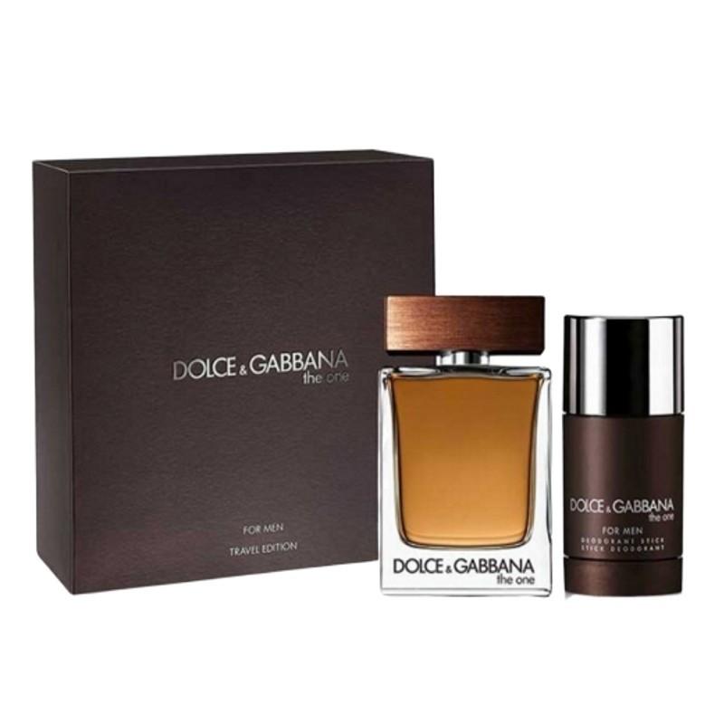 Dolce & Gabbana The One 2 Piece Travel Set For Men Eau De Toilette 100ml +70g Deo Stick Travel