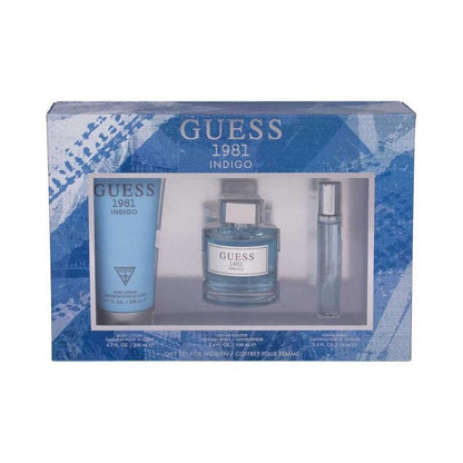 Guess 1981 Indigo Set For Women Eau De Toilette 100ml+ Mini Travel 15ml +Body Lotion 200ml