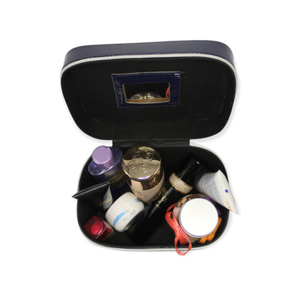 مجموعة من 3 حقائب سفر للمكياج وأدوات الزينة (أزرق غامق)