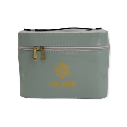 مجموعة من 3 حقائب سفر للمكياج وأدوات الزينة (مينت جرين)