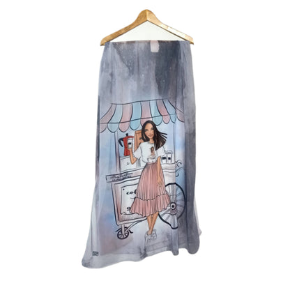 Crepe Chiffon Veil - Multi Color Chiffon Scarf 1006