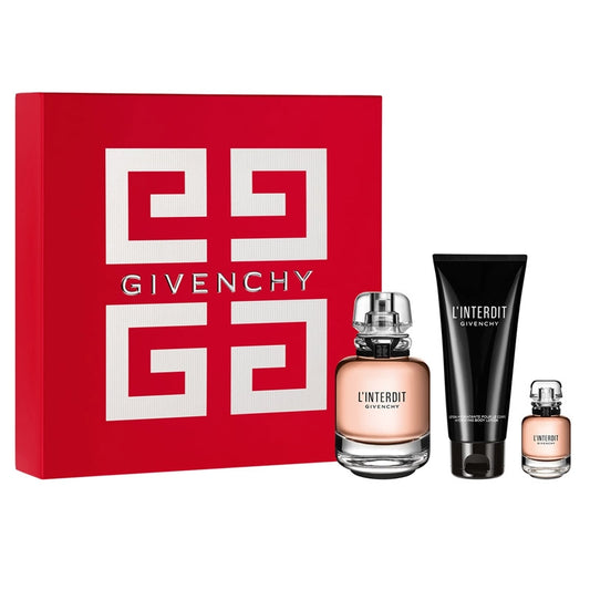 Givenchy Linterdit Set For Women Eau De Parfum 80ml + Mini Travel 10ml +Body Lotion 75ml