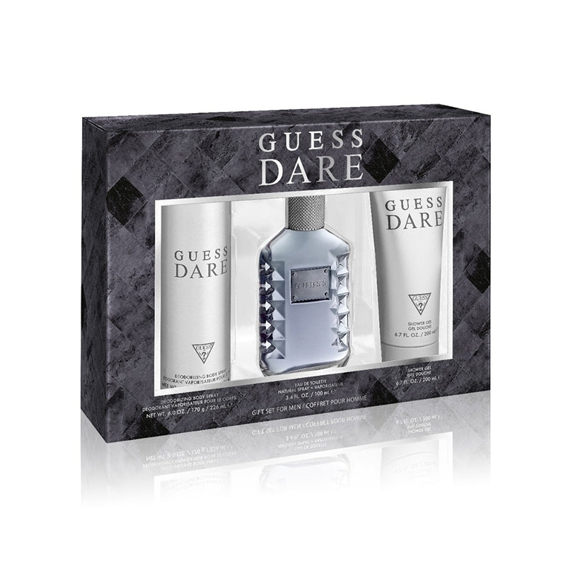 Guess Dare Set For Men Eau De Toilette 100ml + Body Spray 200ml + Shower Gel 200ml