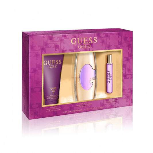 Guess Gold Set For Women Eau De Parfum 75ml + Travel Spray 15ml + Body Lotion 200ml