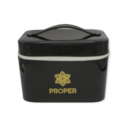 set of 3 makeup & toiletry travel case (black)