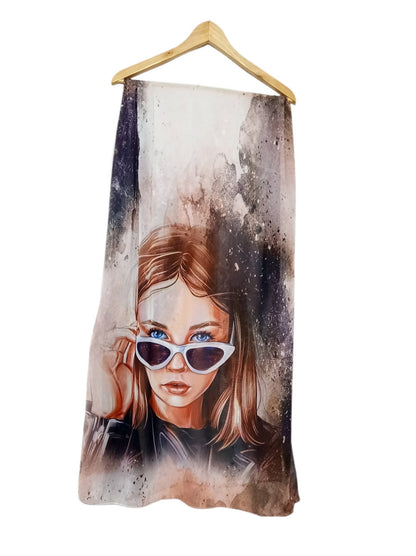 Crepe Chiffon Veil - Multi Color Chiffon Scarf 1010