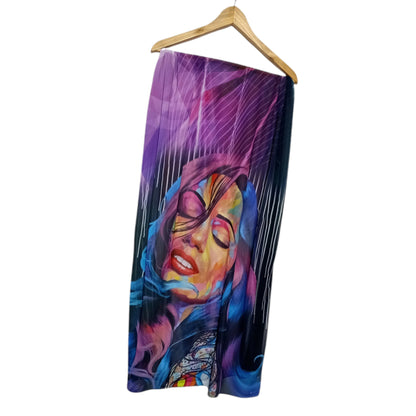 Crepe Chiffon Veil - Multi Color Chiffon Scarf 1007