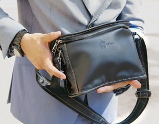 Rahala 7001 Leather Shoulder Multi-Pocket Business Crossbody Bag,