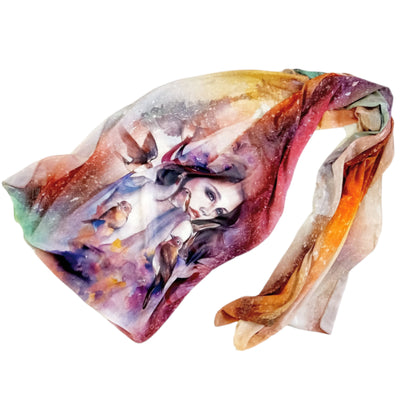 Crepe Chiffon Veil - Multi Color Chiffon Scarf 1002