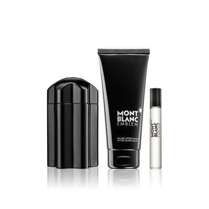 Mont Blanc Emblem Set For Men Eau De Toilette 100ml + Mini Spray 7.5ml + After Shave Balm 100ml
