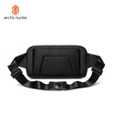 Arctic Hunter Mens Waist Bag Chest Bag for Men with Detachable/Adjustable Strap Sports Bag for Men Anti-Theft Pocket Y00557 BLACK