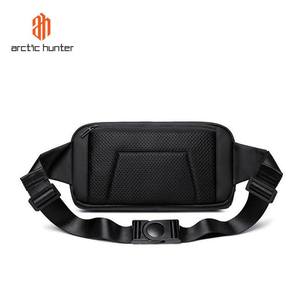 Arctic Hunter Mens Waist Bag Chest Bag for Men with Detachable/Adjustable Strap Sports Bag for Men Anti-Theft Pocket Y00557 BLACK