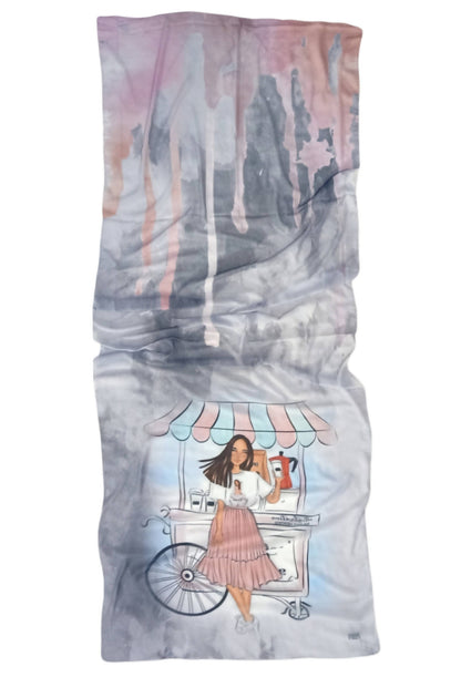 Crepe Chiffon Veil - Multi Color Chiffon Scarf 1006