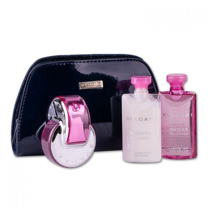 Bvlgari Omnia Pink Sapphire Eau De Toilette 65ml+Body Lotion 75ml +Shower Gel 75ml +Pouch Set - O2morny.com