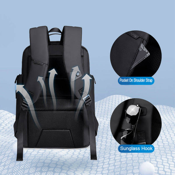 Unisex Water resistant Laptop Backpack 15.6 Inch Polyester Travel Shoulder bag Backpack for Men and Women Arctic Hunter B00554