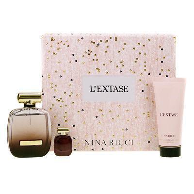 Nina Ricci L`extase Set Eau De Parfum 80ml + Body Lotion 100ml + Eau De Parfum 5ml - O2morny.com