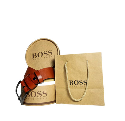 men leather belt hugo boss branded