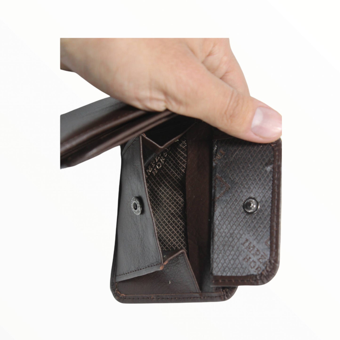 محفظة جلدية للرجال (بني) بني