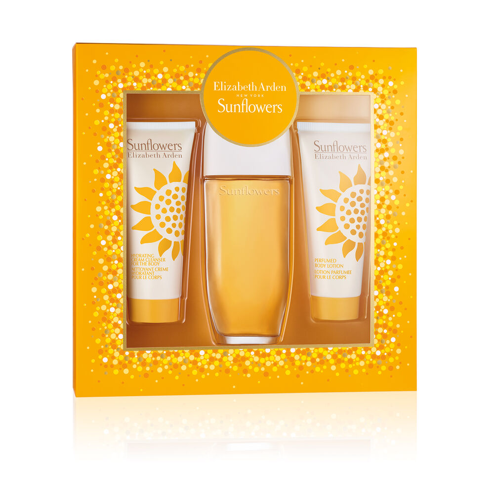Elizabeth Arden Sunflowers Set For Women Eau De Toilette 100ml+ Body Lotion 100ml + Hydrating Cleanser 100ml