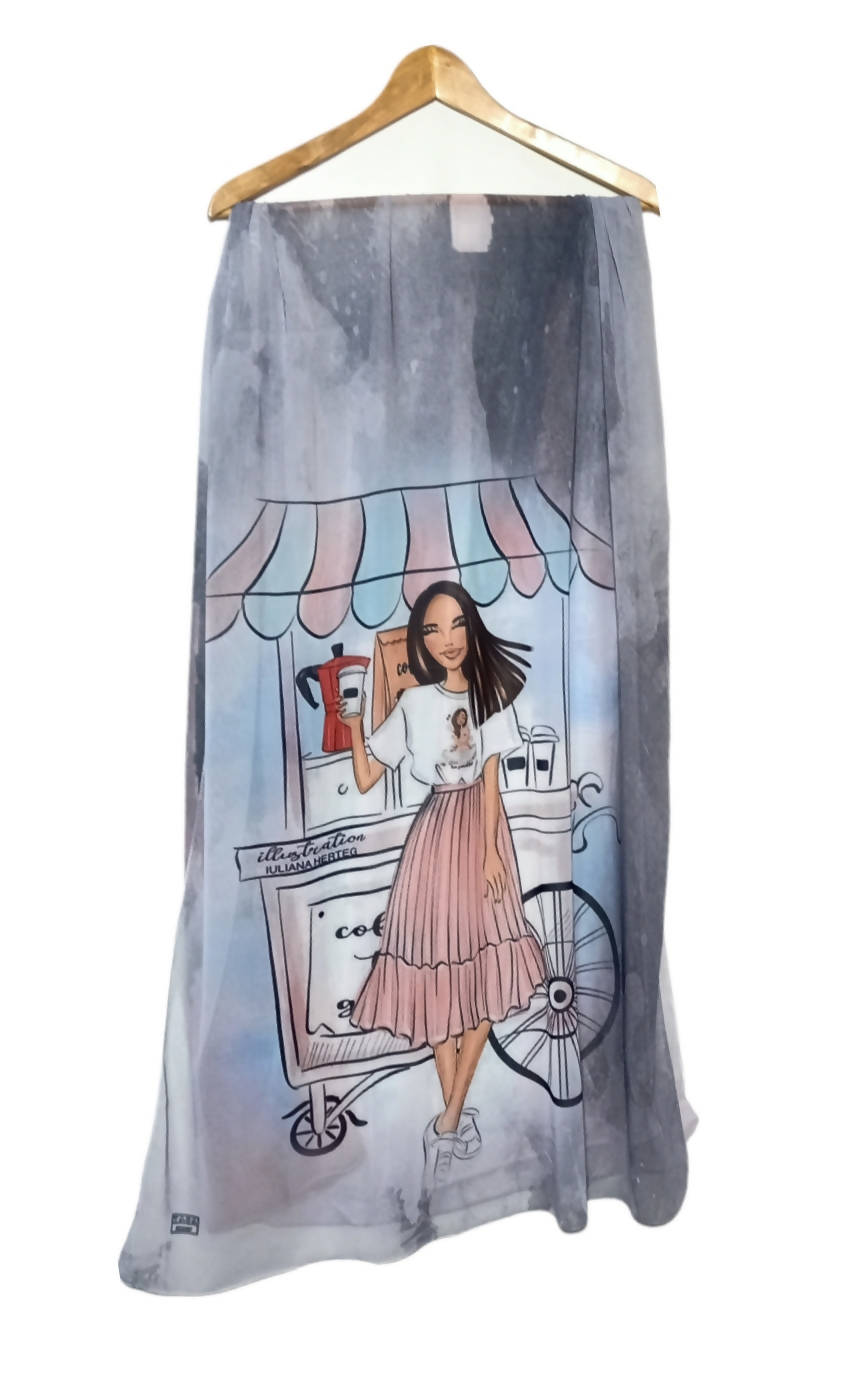 Crepe Chiffon Veil - Multi Color Chiffon Scarf 1006