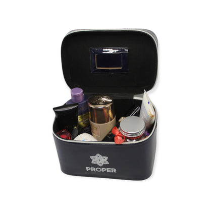 مجموعة من 3 حقائب سفر للمكياج وأدوات الزينة (أزرق غامق)