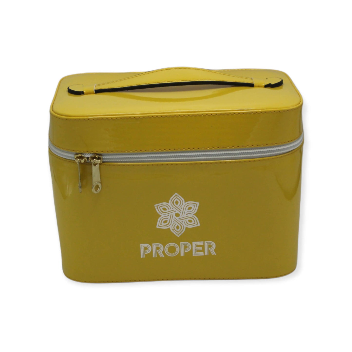 مجموعة من 3 حقائب سفر للمكياج وأدوات الزينة (اصفر)