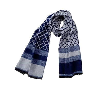men longdouble sided wool shawl - scarf 3011