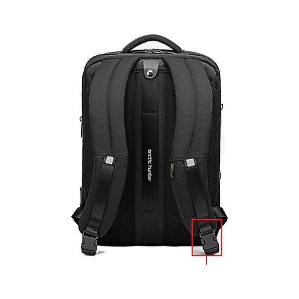 Arctic Hunter High Quality Premium 15.6 Laptop Backpack Travel Business USB Waterproof Expandable B00345 - Black