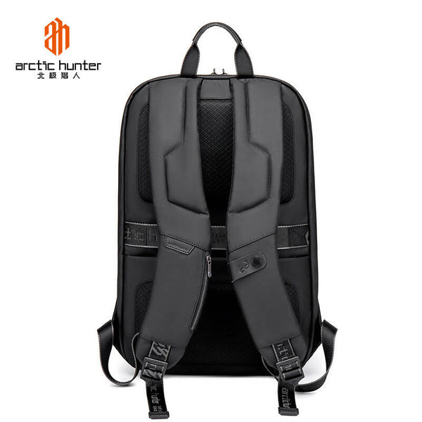 Arctic Hunter 15.6-inch Hard Case Carbon Fiber Anti Theft Backpack with TSA Lock,B00451 - Black